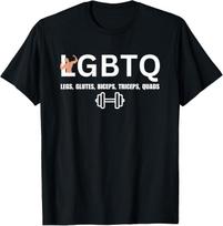 LGBTQ kojos sėdmenys bicepsas tricepsas keturgalviai juokingi sporto salės pratimo marškinėliai S įvairiaspalvis
