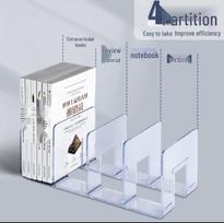 Acrylic Desktop Book Stand and Storage Organizer