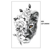 Juoda Geiša Drakono Mergaitė Prajna Kaukė Bergamotės Sparnai Vandens Perdavimo Imitacija Tatuiruotė Vienkartinis Tatuiruotės Lipdukas 120*190MM gray