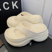 Fashion 2025 Fashion Women Platform Flip Flops Summer Beach Non Slip Thick Bottom Slippers Woman Clip Toe Wedge Sandals Outdoor Slides 36-37 balta