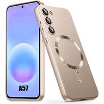 Coque pour Samsung Galaxy A57 5G, Silicone Liquide Slim avec Cercle Magnétique - Doré