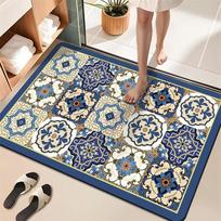 Super Absorbent Bath Floor Mat Anti Slip Bathroom Carpet Toilet Carpet Door Foot Mats Bath Non-slip Rubber Shower Rug Pad KTJ 40×60cm
