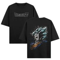 Dragon Ball Super Vegito Blue Splash Art TShirt Anime Doublesided Print Cotton Tee for Men  Kids Casual Streetwear Top S