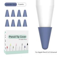 8Pcs Soft Silicone Nib Cover Replacement Tip Protective Case For Apple iPad Pencil 1 2 Nib Case Stylus Pen Tip Protective Sleeve