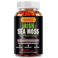 Irish Sea Moss, Bladderwrack, Burdock Root, Black Elderberry Extract, Dietary Supplement 60 Gummies