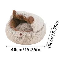 Cat Bed Cave Covered Cat Nest Small Dog Bed Warm Anti-Slip Nest Pet Supplies For Winter Animal Kitten Puppy Indoor Balcony