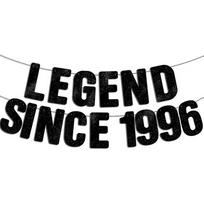 Juodo Popieriaus Legenda Nuo 1996 m. Vėliavėlė Švęskite Girliandą Laimės Kabantis Vėliavėlė Dekoratyvinė Rankų Darbo Su Gimtadieniu Vėliava juoda