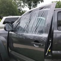 Pažeistos automobilio lango plėvelės keitimas Pažeistos automobilio langų tamsinimo plėvelės Pjauta remonto plėvelė Laikinas pažeisto lango uždengimas 120*80cm CN gray
