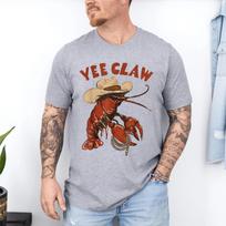 Crawfish Yee Claw Lobster Cowboy Funny Western Men T-Shirt S įvairiaspalvis