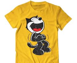 Felix The Cat Funny Gold T-Shirt Unisex Gift Friends Size S-5XL S įvairiaspalvis