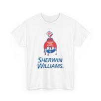 Sherwin Williams Dažų Logotipas Unisex Marškinėliai Balti Dažytojo Darbiniai Marškinėliai S-5XL S įvairiaspalvis