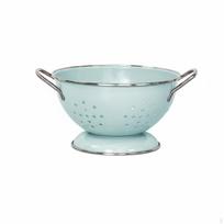 Metalinis vaisių sietelis Atsparus rūdijimui Virtuvinis nusausinimo krepšelis Universalus perforuotas maisto produktams Mint Green S