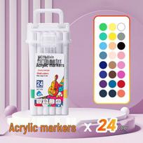 Acrylic Marker Set: Fade-Resistant, No-Press, Child-Friendly for Painting & Graffiti