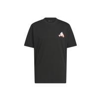 Adidas American Vintage Graphic Print Basketball Crew Neck Short Sleeve T-Shirt Men Tops Black HY0786 L