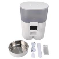 2.4GHz WiFi Automatic Cat Feeder Pet Food Dispenser for Cats Dogs with Stainless Steel Feeding Bowl L