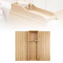Sofa Armrest Tray Couch Cup Holder, Portable, Snack Tray, Wood Serving Organizer, for