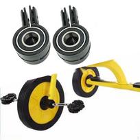 2 Pieces Kids Tricycle Bearing and Connector Bike Wheel for Front Rear