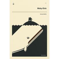 Classic Book Cover Moby-Dick Alice in Wonderland Minimalist Poster Print Canvas Painting Wall Art Pictures for Room Home Decor 70cm×120cm NoFrame