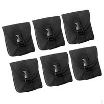 6pcs Durable Diving Weight Strong Replacement Dive Belt Pouch Pack black