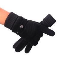 Vyriškos Vėjo Nepraleidžiančios Jutiklinio Ekrano Kiaulės Odos Pirštinės Rudeniui Žiemai - Sutirštintas Šiltas Aksomas Jojimui, Važiavimui Dviračiu, Vairavimui ar Motociklo Naudojimui One Size