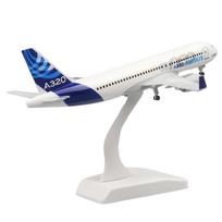 Lietas 20cm Airbus A320 Prototipas Lėktuvas Modeliavimas Lydinio Keleivinis Lėktuvas Modelis Šeimos Žaislai ir Papuošalai A320 Rankdarbiai Dovanos balta/mėlyna