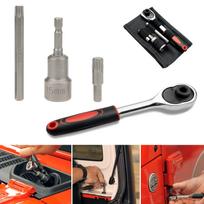 Sportinio automobilio kietojo stogo varžtai Durų nuėmimo Torx rinkinys įrankių rinkinys 2007-2024 Jeep Wrangler raudona
