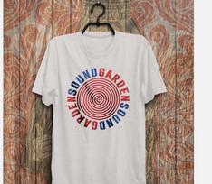 Vintažiniai roko grupės marškinėliai; Retro Soundgarden Stiliaus Grafinis Unisex Unisex Marškinėlis M gray