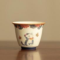 Ceramic Teapot with Creative Cat Motif Handle Teapot Gongfu Tea Set Home Tea Brewing Teapot