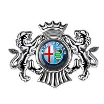 KOGP5 3D Automobilio Sparno Metalinė Karūnos Liūto Emblema Ženklelis Dekoracija Lipdukai Alfa Romeo Giulietta GT 159 147 Mito Volante Automobilio Stilius For Alfa Romeo