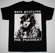 Retro Dave Mustaine Megadeth For President Shirt Black D2079 3XL įvairiaspalvis