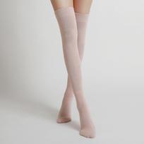 New Non-Slip Yoga Socks Long Tube Cotton Pilates Socks Breathable Dance Socks Women One Size šviesiai rausvos spalvos