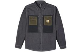 Converse Shirts Men's Ink Black Lapel Moderate Workwear 10024167-A02 M