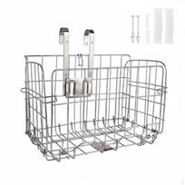 Sulankstomas dviračio krepšys, didelės talpos, priekinis, universalus, skirtas važinėjantiems į darbą, apsipirkinėjimui Silver 30KG Load a gray