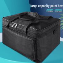 Didelės talpos meno reikmenų krepšys eskizams ir akvarelei Canvas Painting Box black