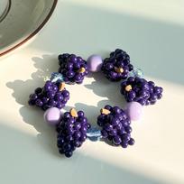 Resin Beads Bracelet Dopamine Summer Bohemian Jewelry Fashion Simulation Fruit Bracelet  Girls Style 7 red