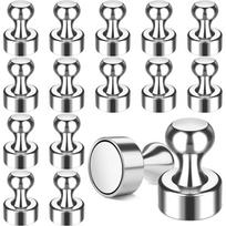 Metal Strong Magnetic Pushpins Neodymium Magnets Whiteboard Fridge Thumbtack Power Magnet Push Pins for Office School (Black,3pcs) juoda