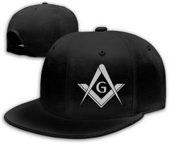 Adjustable Baseball Cap Trucker Hat Unisex Unisex Women Freemason Logo Square and Compass 1 Black One Size black