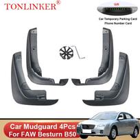 TONLINKER Car Mudguard For FAW Besturn B50 2012 2013 -2015 2016 2017 Mud Flaps Mudguards Splash Guards Fender Mudflaps 4 Pcs Black A