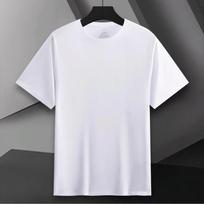 ZIRUNKING New 95% Cotton 5% Spandex Tops Summer t Shirt Men 2024 Round Neck Short Sleeve Casual Fashion Mens Clothes LAIKA M