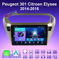 2 DIN Android Carplay Car Radio For Peugeot 301 Citroen Elysee 2014-2016 Multimedia Player Head Unit Stereo GPS Navigation BT WIFI 2+32GB 2+32GB sidabras