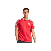 Adidas Originals Dryžuoti Patogūs Universalūs Trumpomis Rankovėmis Marškinėliai Vyriški Viršutiniai Drabužiai Raudoni JF0386 L brown