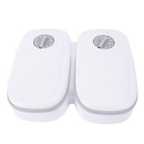 2 Meal Automatic Pet Feeder Timer Function Anti Slip Bottom Separate Bowls Dog Cat Food Dispenser pilka spalva