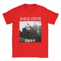Burzum Aske marškinėliai, vyriški grynos medvilnės vintažiniai marškinėliai su O formos iškirpte, trumpomis rankovėmis, vasariniai viršutiniai drabužiai. S