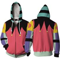 Helluva Boss Fizzarolli Cosplay Zip-up Hoodie Long Sleeve Fashion Fleece Winter Sweatshirts Men Women  Zipper Hooded Pullovers M black
