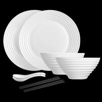 Luminarc Huaruina White Jade Glass Dinnerware Set (8-Piece)