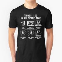 Padel 6 Things I Do In My Spare Time Funny Padel Player Gift T Shirt Men Cotton Unisex T-Shirt L