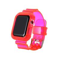 Skaidrus dirželis + dėklas Apple Watch 9 8 7 6 5 SE 4 38MM 42MM Skaidrus silikoninis dirželis iwatch 40mm 44mm 41MM 45MM Ultra 49MM 38mm 40mm 41mm