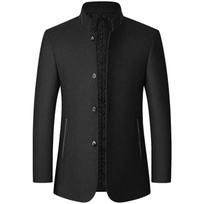 Vyriški švarkai kostiumai švarkai stačia apykakle verslo kasdieniai kostiumai paltai vyriški prigludę švarkai švarkai švarkai paltai dydis 4XL L juoda