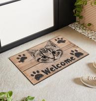 Įėjimo katės durų kilimėlis Miegamojo Virtuvės Namų Neslystantis durų kilimėlis Katės entuziastai puošia savo namus kilimais 40cm x 60cm