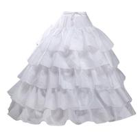 Pasijonis Krinolinas Sijonai Vestuviniai Aksesuarai Baltas Ruffles Ratlankio Sijonas 50-ųjų Vintage Apatinis Sijonas Moterims Mergaitėms Arbatos Ilgio 1 white